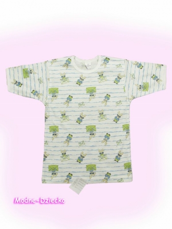 Koszulka z kr�tkim r�kawkiem bia�a rozmiar 134 