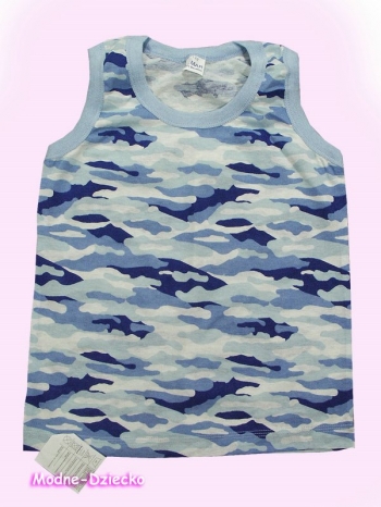 Podkoszulka niebieskie moro rozmiar 122 